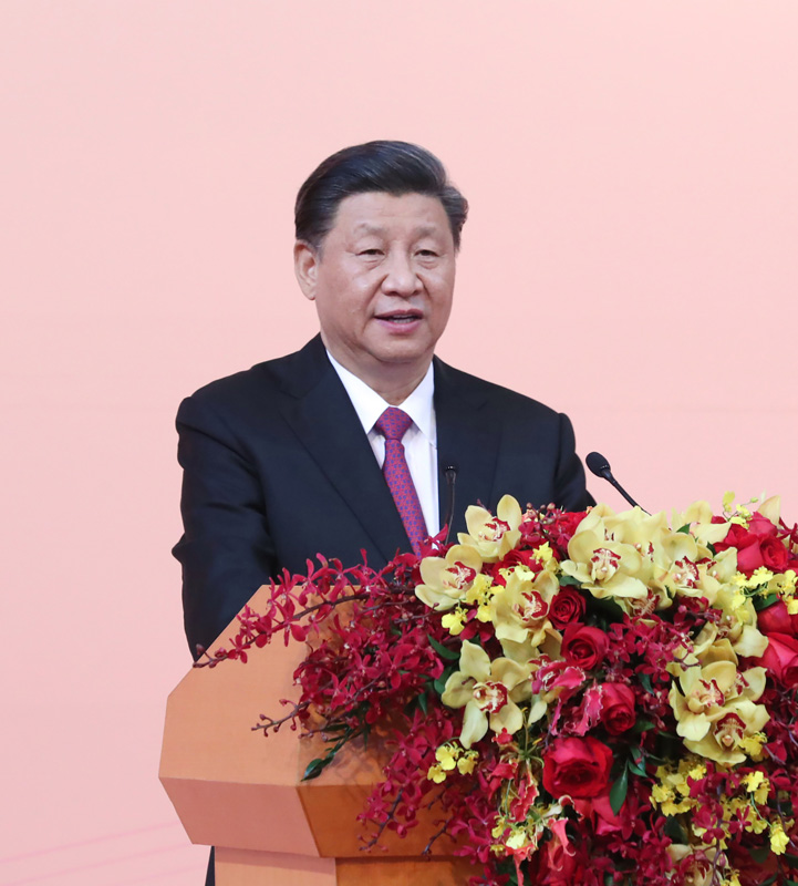 12月19日，国家主席习近平出席澳门特别行政区政府欢迎晚宴并发表重要讲话。 新华社记者 鞠鹏 摄